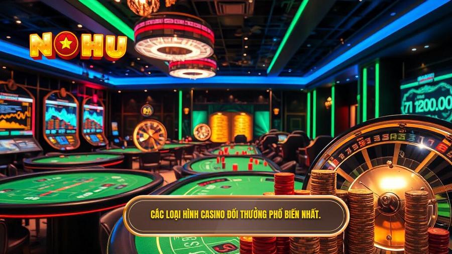 Các loại hình casino đổi thưởng phổ biến nhất.