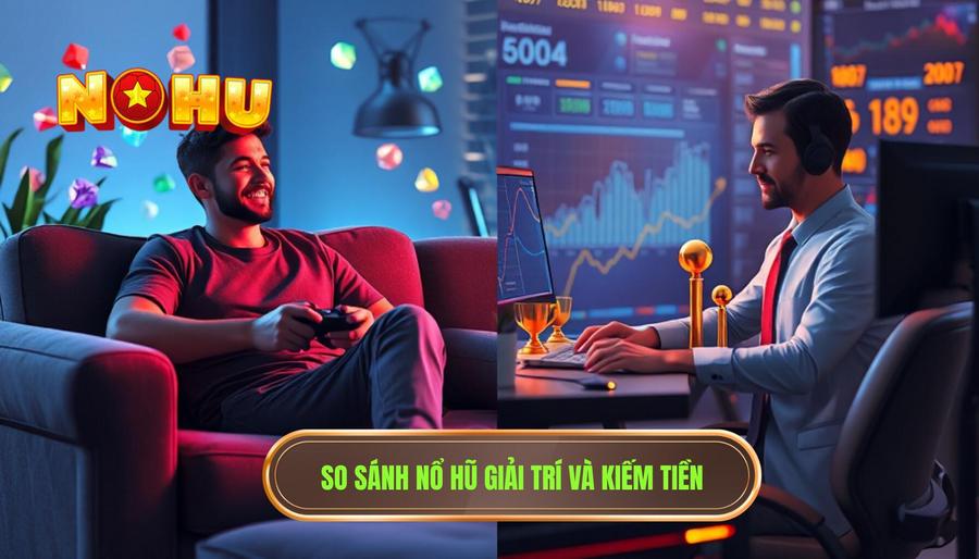 Bảng so sánh giữa chơi Nổ hũ Giải trí và Nổ hũ Kiếm tiền